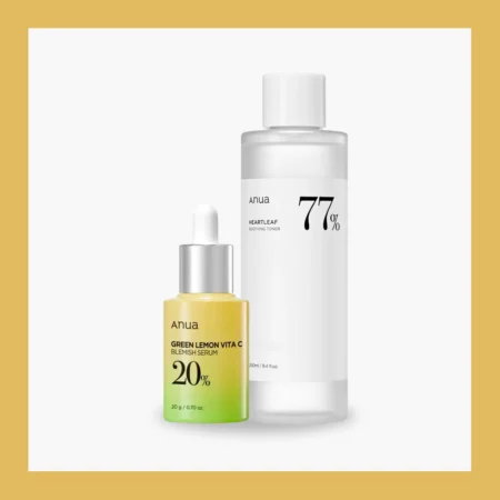 Anua Soothing & Brightening Set: Soothing Toner + Vita C Serum