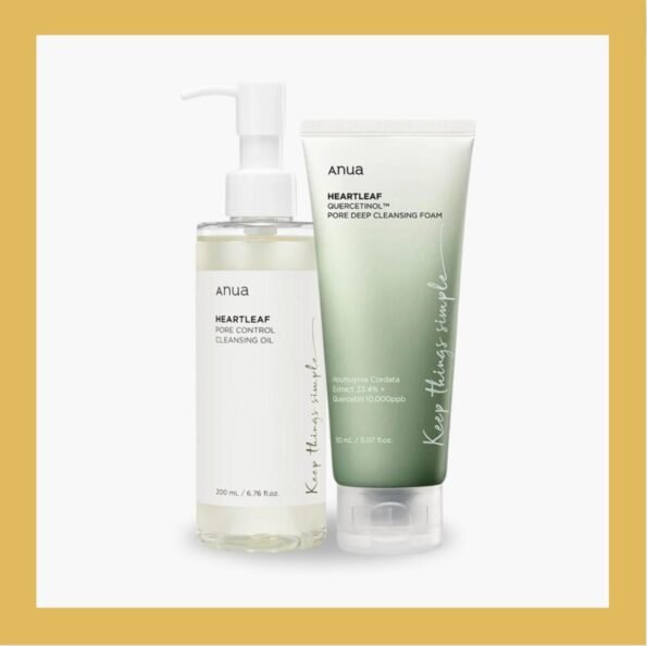 Anua Heartleaf Double Cleanse Set Cleansing Oil + Pore Deep Cleanser