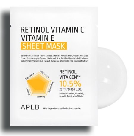 APLB Retinol Vitamin C Vitamin E Sheet Mask 1 Sheet