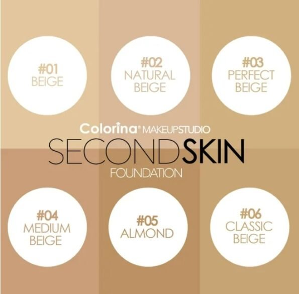 Colorina Color Style Foundation Colorina Makeup Studio Second Skin Foundation-04# Medium Beige - Nibs n ...