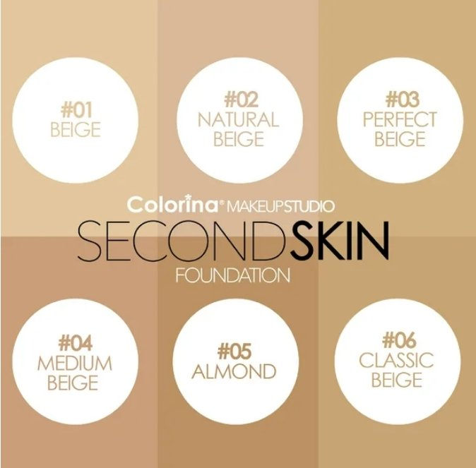 Colorina Makeup Studio Second Skin Foundation..