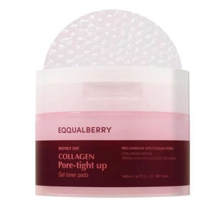 Eqqualberry Collagen Pore-Tight Up Gel Toner Pads (60 Pads)