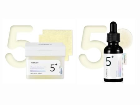 NUMBUZIN BUNDLE Numbuzin No.5 Vitamin-Niacinamide Concentrated Pad 180ml (70Pads) Numbuzin No.5 Vitamin Concentrated Serum 30ml