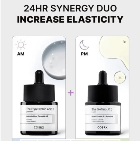 COSRX INCREASE ELASTICITY DUO Cosrx The Hyaluronic Acid 3 Serum - 20ML Cosrx The Retinol 0.5 Oil - 20ML