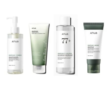 Anua Bundle 2 Anua Heartleaf Cleansing Oil  200ML Quercetinol Pore Cleansing Foam 150ML Soothing Toner  250ML Pore Clay Pack 100ml